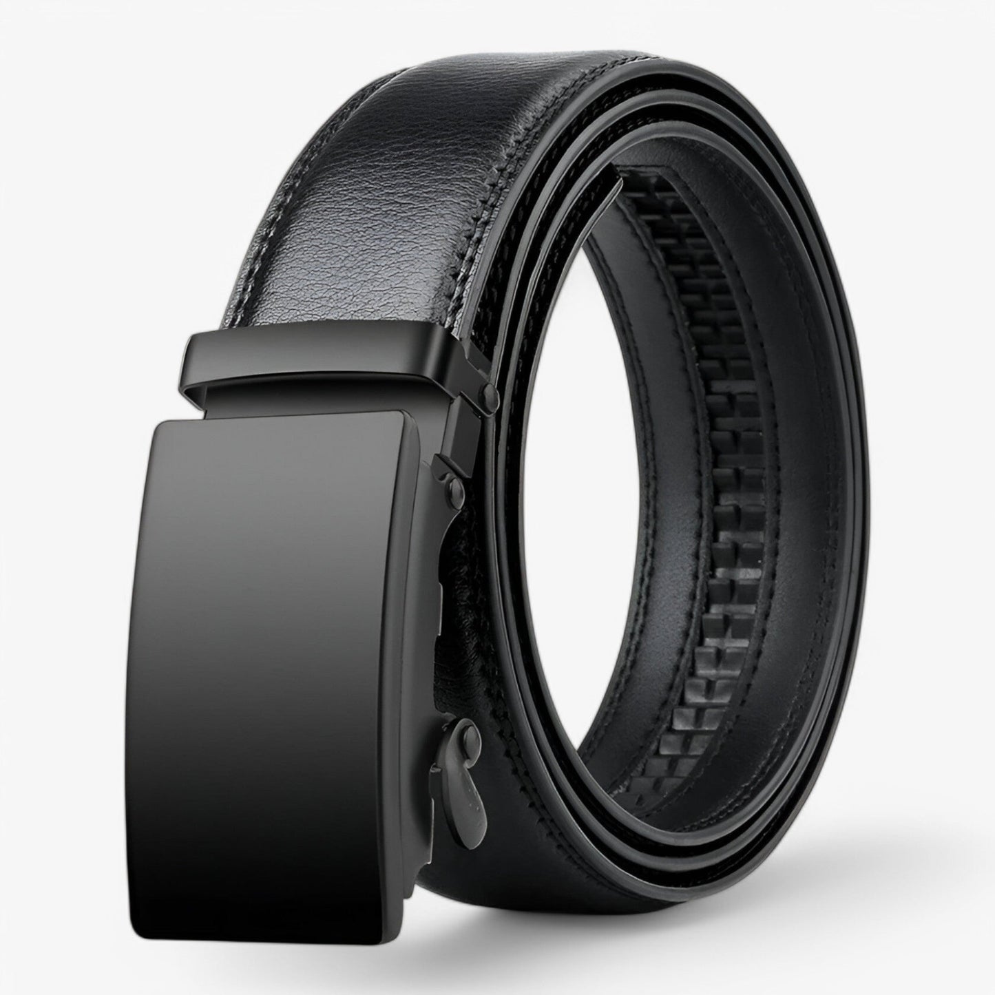 Luxury Automatic Leather Belt for Men – Adjustable Length, Premium Metal Loop in Black or Brown, Perfect for Formal and Casual Wear-2