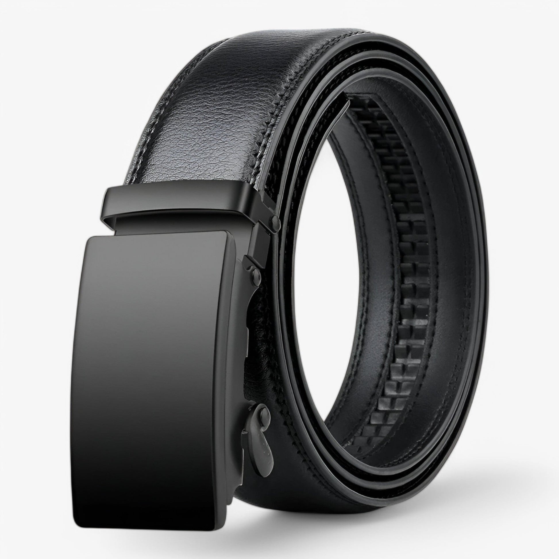 Luxury Automatic Leather Belt for Men – Adjustable Length, Premium Metal Loop in Black or Brown, Perfect for Formal and Casual Wear-2