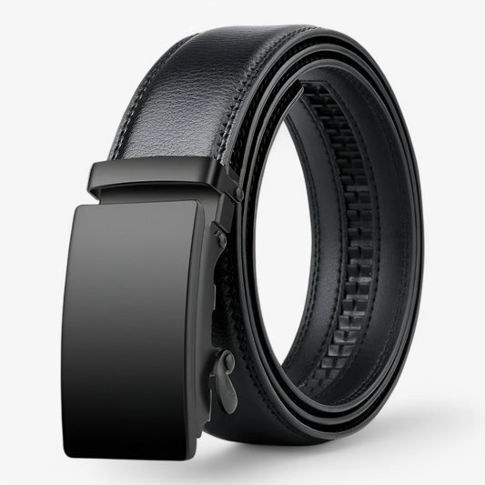 Luxury Automatic Leather Belt for Men – Adjustable Length, Premium Metal Loop in Black or Brown, Perfect for Formal and Casual Wear-2