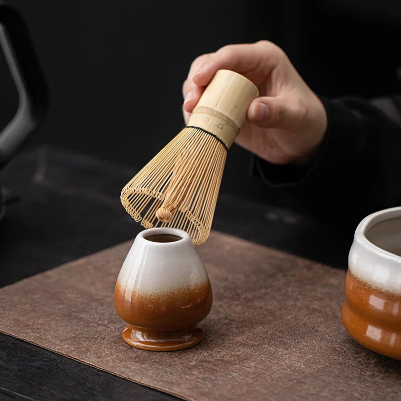 Vintage Japanese Tea Set with Ceramic Matcha Bowl and Whisky Glasses – Perfect Gift for Tea Lovers-2