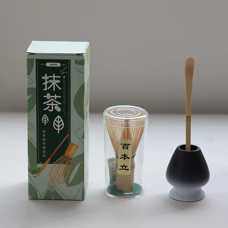 Variant image for Bamboo Matcha Whisk Set with Traditional Scoop – 3-Piece Tea Ceremony Tools-1