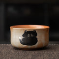 Cute Cat Matcha Gift Set with Bamboo Whisk, Ceramic Bowl, and Scoop – Matcha Tea Set for Tea Lovers