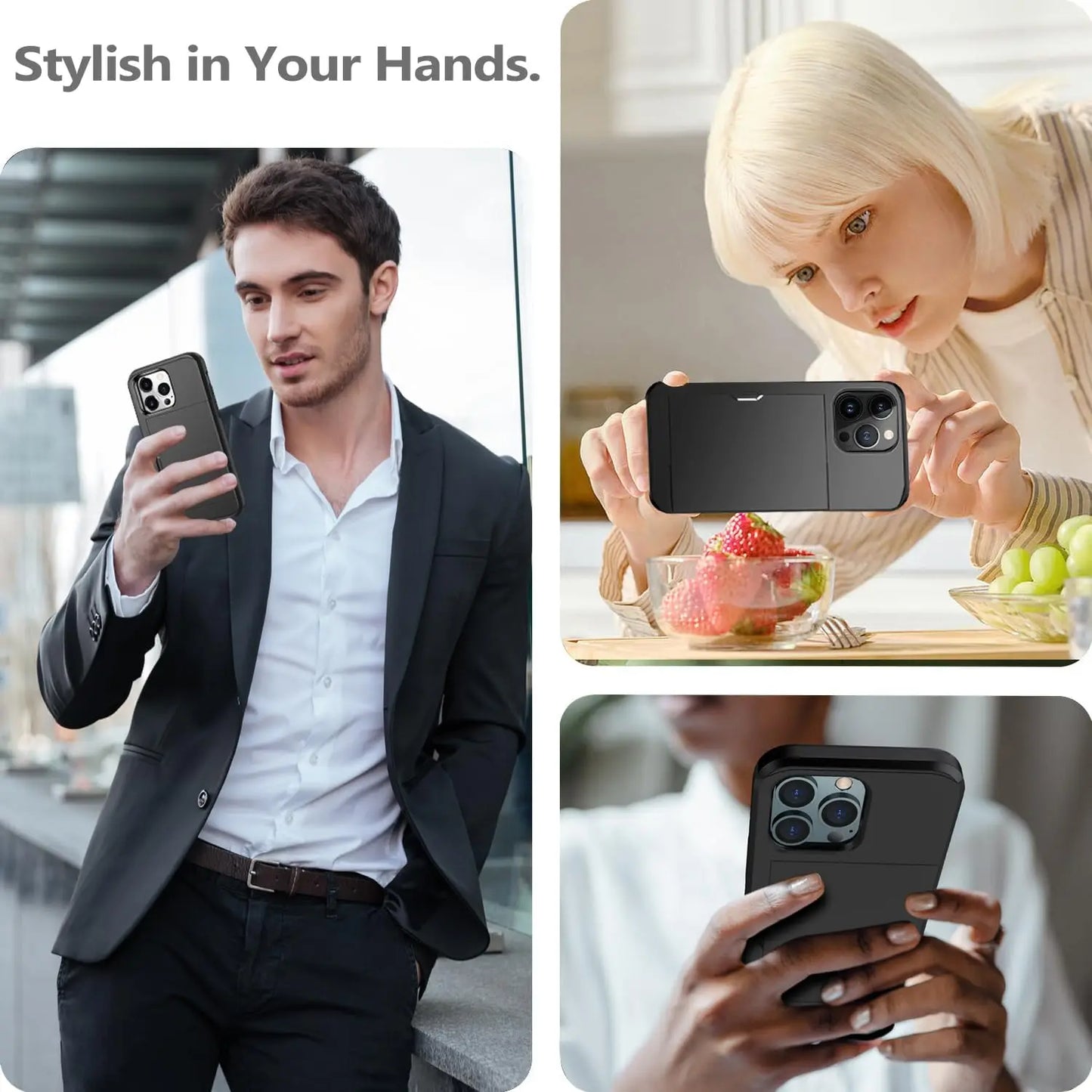 Slim iPhone 11 Case with Integrated Card Holder – Durable Protection and Stylish Design for iPhone 11 and Newer Models-6
