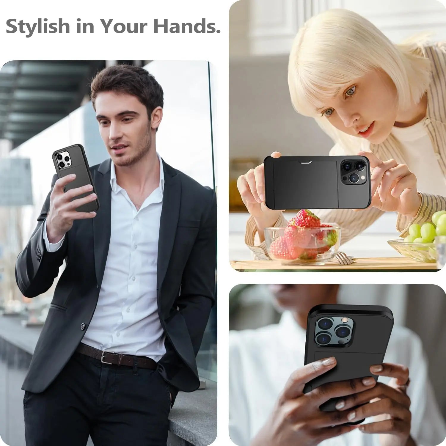 Slim iPhone 11 Case with Integrated Card Holder – Durable Protection and Stylish Design for iPhone 11 and Newer Models-6