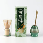 Japanese Bamboo Matcha Whisk Set with 100-Prong Chasen and Scoop – Traditional Tea Whisking Tools-3