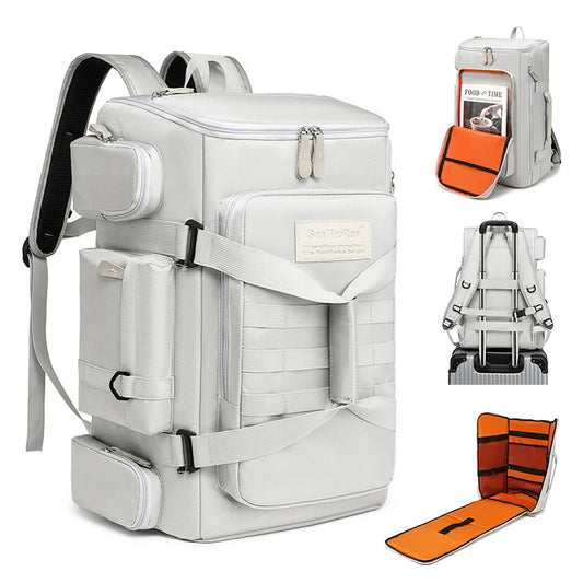 Large Capacity Sports Backpack with Wet Dry Separation for Gym, Yoga, and Outdoor Activities - Durable Nylon Design-1