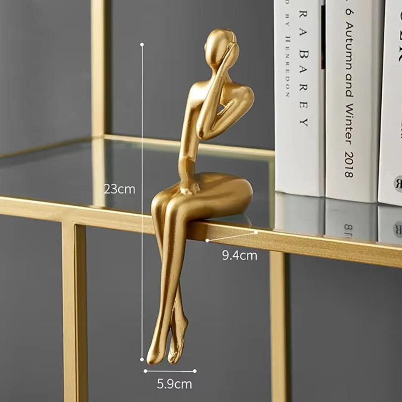 Variant image for Abstract Resin Body Art Ornament with Golden Accents – Elegant Decor for Home and Office-1