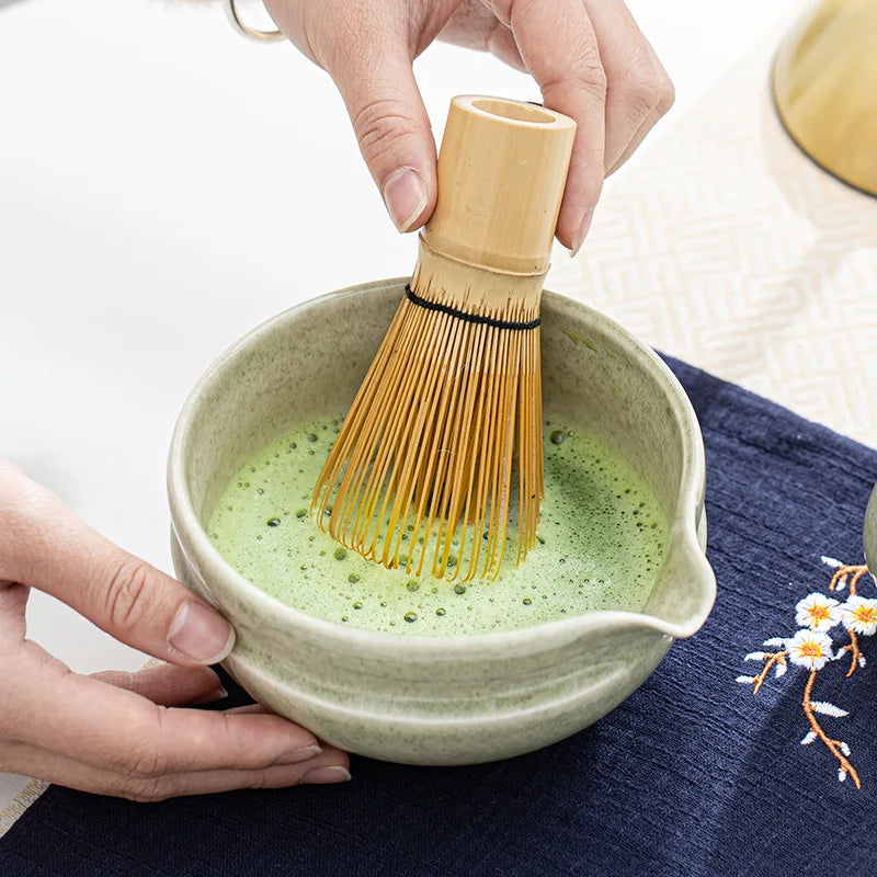Bamboo Matcha Whisk Set with Traditional Scoop – 3-Piece Tea Ceremony Tools-4