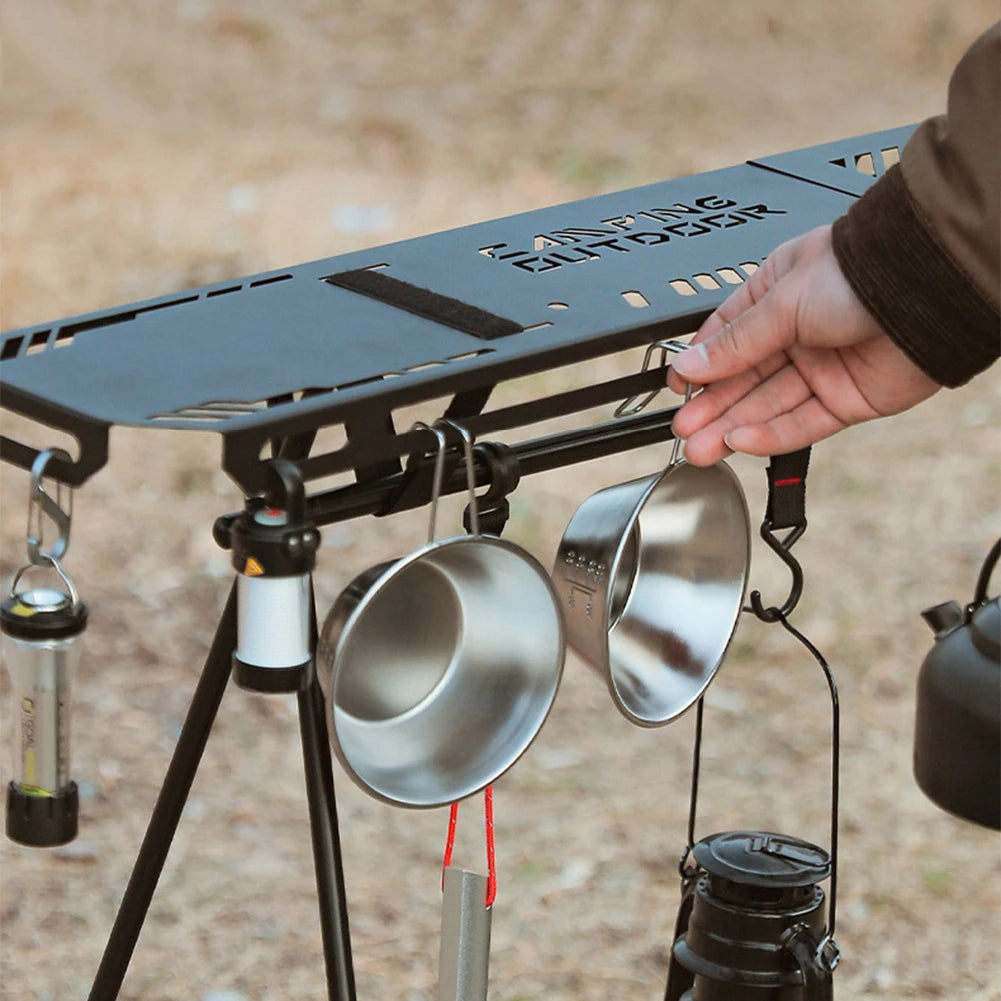 Foldable Camping Tripod Top Plate with Hanging Hole – Durable High Strength Gear for BBQs, Picnics, and Hiking Essentials-5