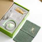 7-Piece Matcha Tea Set with Ceramic Bowl, Glass Cup, Bamboo Whisk, and Gift Box for Home Use-3