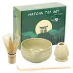 Variant image for Elegant 5-Piece Matcha Set with Ceramic Bowl, Bamboo Whisk, Holder, and Scoop – Perfect Matcha Making Kit for Tea Lovers-2