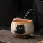 Cute Cat Matcha Gift Set with Bamboo Whisk, Ceramic Bowl, and Scoop – Matcha Tea Set for Tea Lovers-2