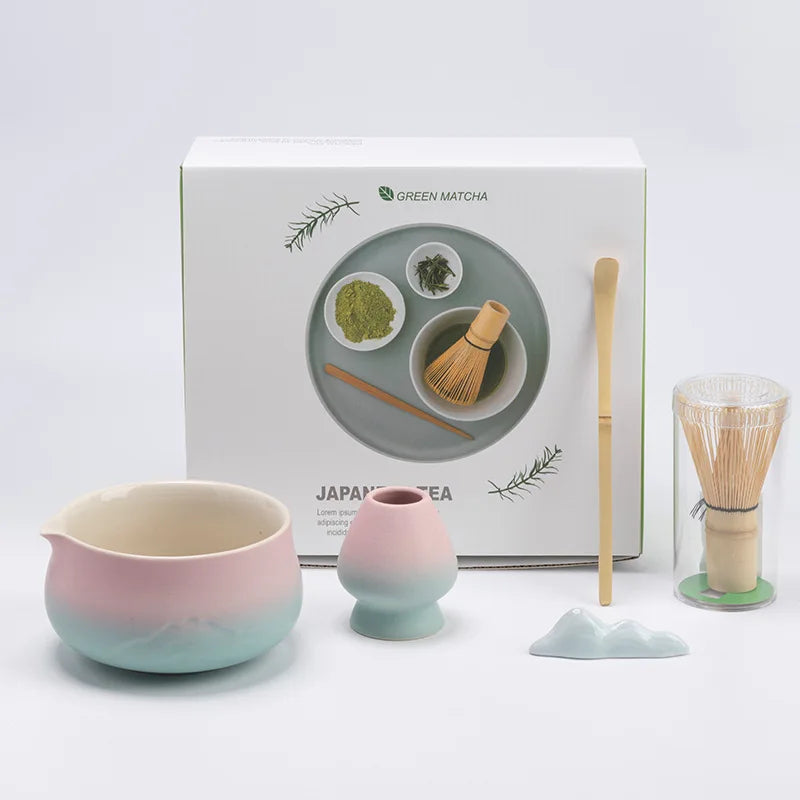 Variant image for Japanese Matcha Tea Set with Ceramic Bowl, Bamboo Whisk, Spoon Holder & Strainer – Ideal Tea Gift Set for Authentic Tea Ceremonies-9