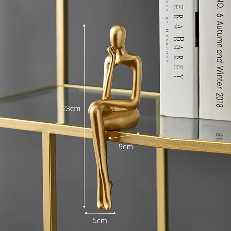 Variant image for Abstract Resin Body Art Ornament with Golden Accents – Elegant Decor for Home and Office-3