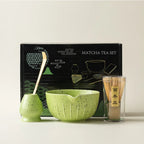 Bamboo and Ceramic Matcha Set – Traditional Japanese Tea Ceremony Kit with Whisk, Bowl & Accessories