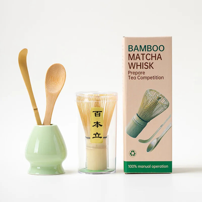 Variant image for Japanese Matcha Tea Set with Bamboo Whisk, Spoon, and Stand – Essential Tools for Tea Ceremony-2