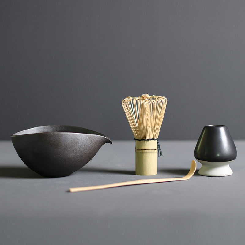 Matcha Set of Bamboo and Ceramic