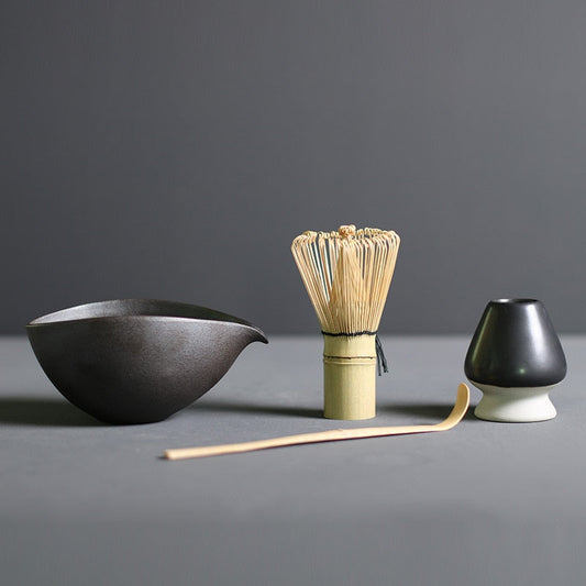 Authentic Bamboo and Ceramic Matcha Set