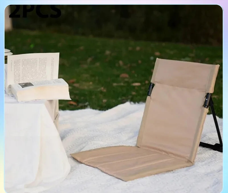 Lightweight Folding Camping Chair with Backrest – Portable Outdoor Folding Chair for Picnics and Beach, 500g-1