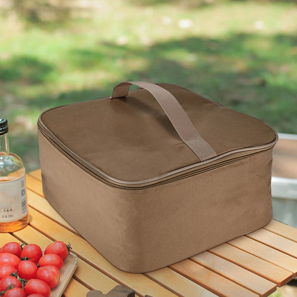 Durable Oxford Cloth Camping Gas Canister Storage Bag with Mesh Pocket and Detachable Divider – Lightweight and Versatile for Outdoor Use-2