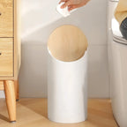 Elegant Maple Wood Trash Can with Odor Control – Enhance Your Home's Cleanliness
