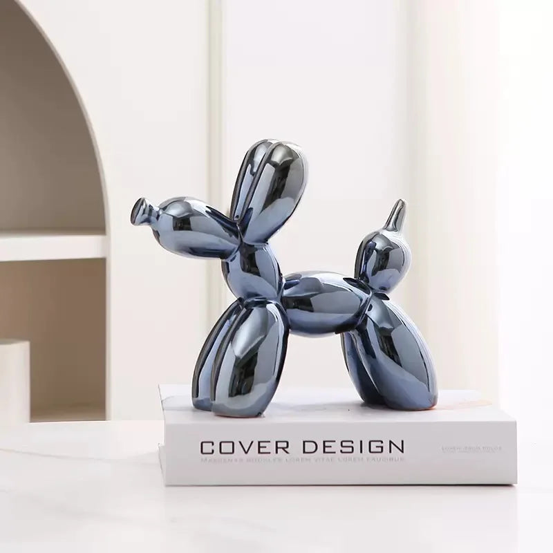Variant image for 21cm Ceramic Balloon Dog Sculpture – Unique Abstract Home Office Decoration and Gift-3