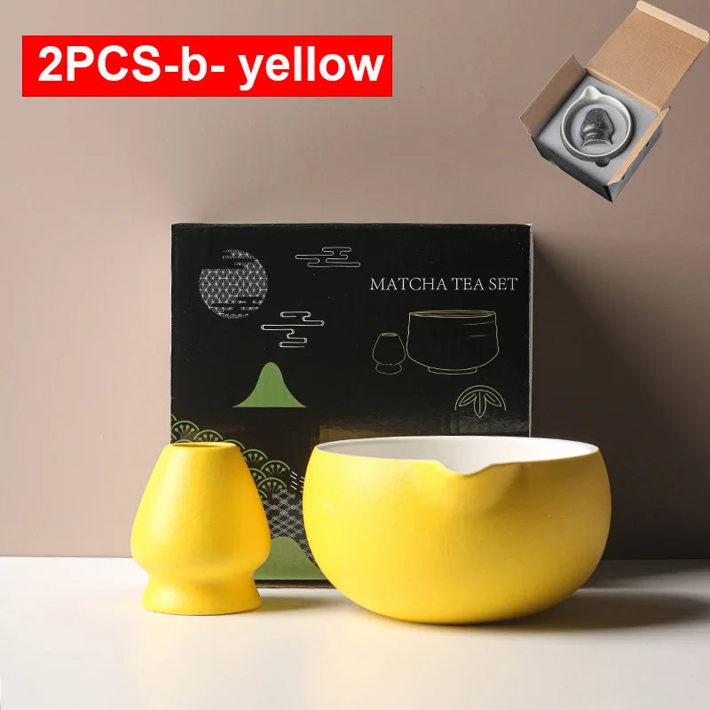 Variant image for Ceramic Matcha Bowl with Spout – Traditional Japanese Matcha Tea Bowl Set for Ceremonies, Includes Whisk Holder-5
