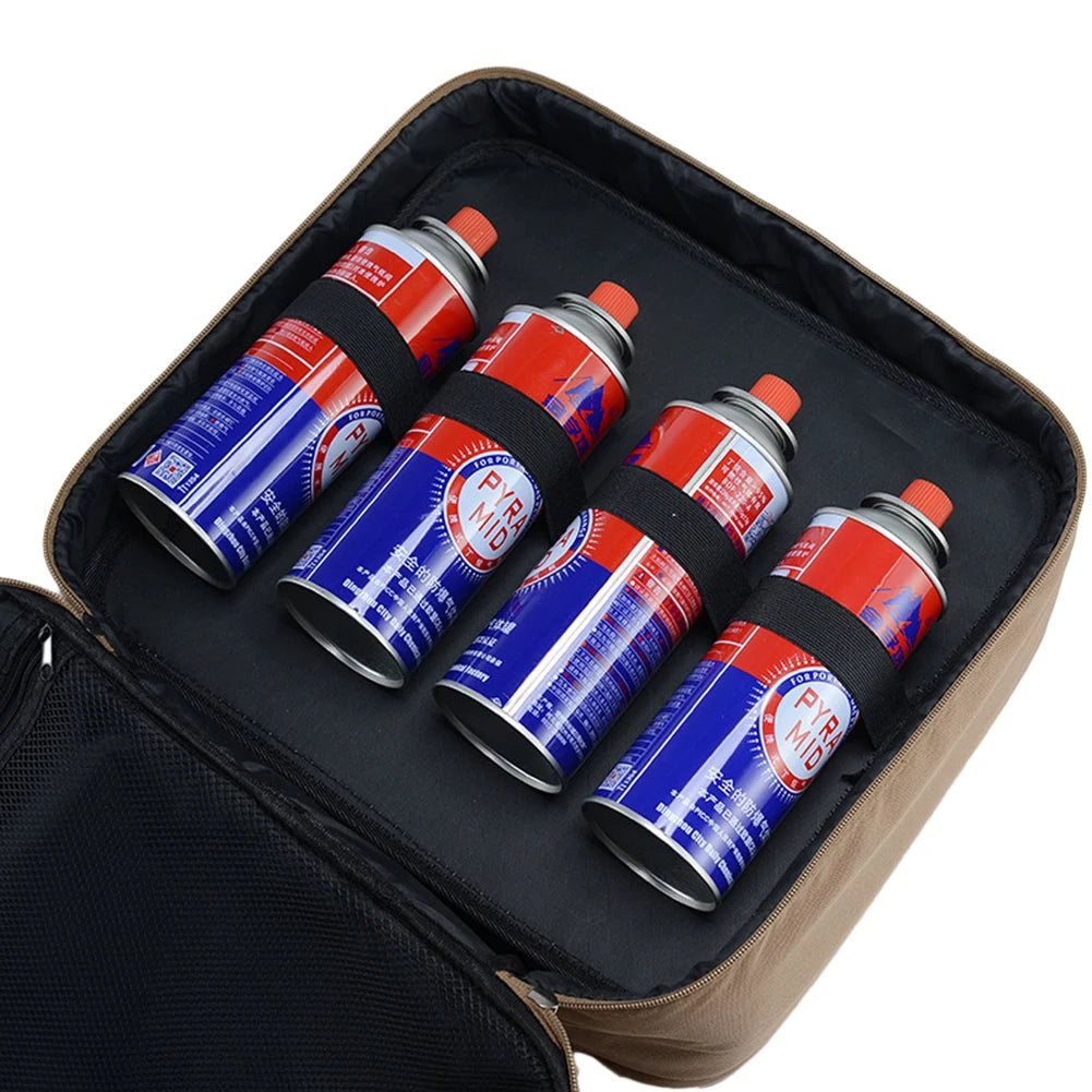 Durable Oxford Cloth Camping Gas Canister Storage Bag with Mesh Pocket and Detachable Divider – Lightweight and Versatile for Outdoor Use-5