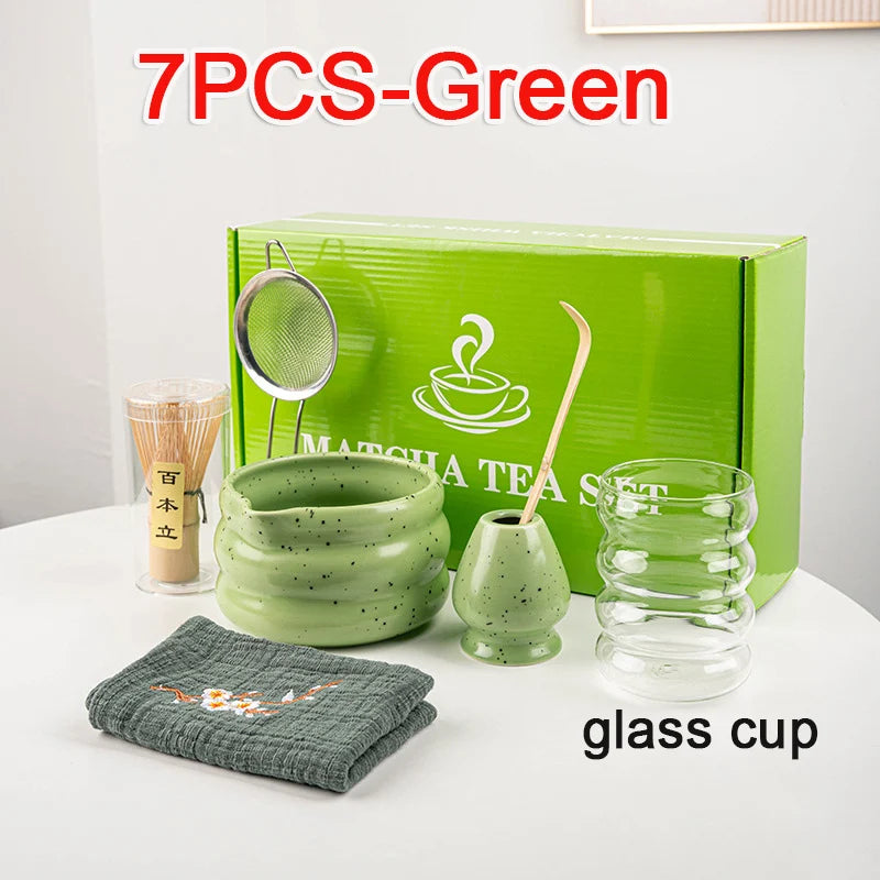 Variant image for 7-Piece Matcha Set with Bamboo Whisk, Scoop, and Ceramic Accessories - Perfect Matcha Tea Making Kit-8