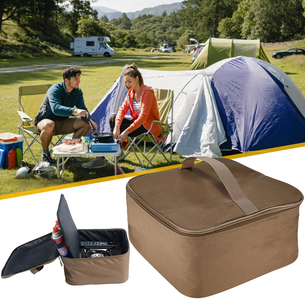 Durable Oxford Cloth Camping Gas Canister Storage Bag with Mesh Pocket and Detachable Divider – Lightweight and Versatile for Outdoor Use-3