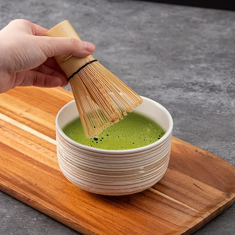 Japanese Matcha Whisk Set with Bowl, Sifter, Scoop, and Stand – Complete 6-Piece Tea Kit-2
