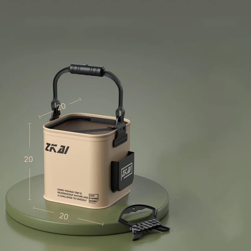 Variant image for Foldable Fishing Bucket 8L/13L - Durable Minnow and Bait Bucket for Camping, Gardening, and Outdoor Use-3
