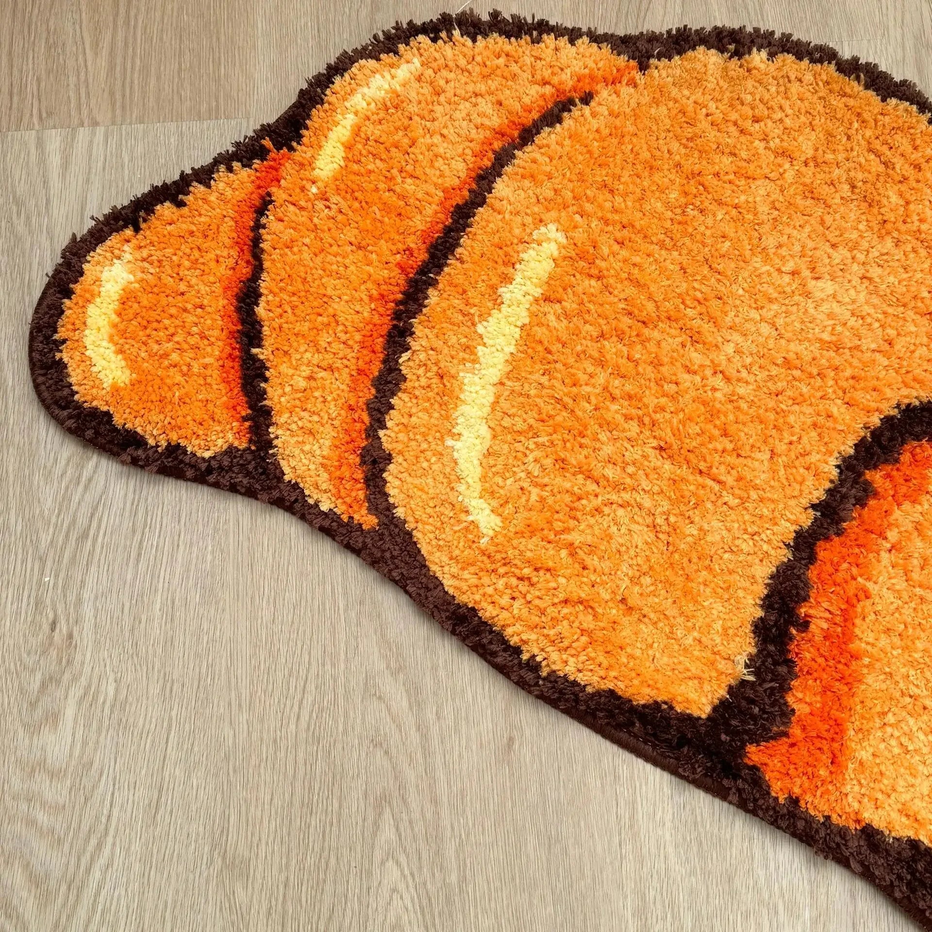 Non-Slip Croissant Bathroom Mat – Water Absorbent Flocking Bath Rug for Safety and Comfort, 60cm x 40cm-5