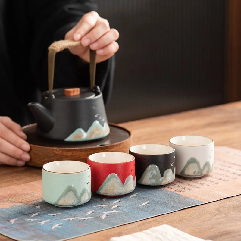 Hand-Painted Chinese Tea Set with Gift Box – Traditional Ceramic Teaware for Tea Lovers-2
