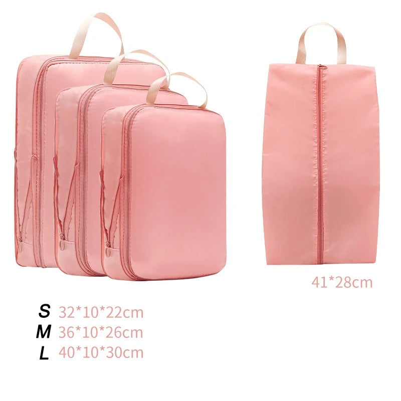 Variant image for 4-Piece Compression Packing Cubes Set for Travel – Water-Resistant Travel Cubes for Organized Luggage-3