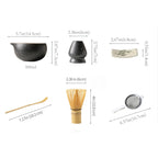 10-Piece Japanese Matcha Tea Set with Ceramic Bowl, Bamboo Whisk, and Accessories for Traditional Tea Ceremony-4