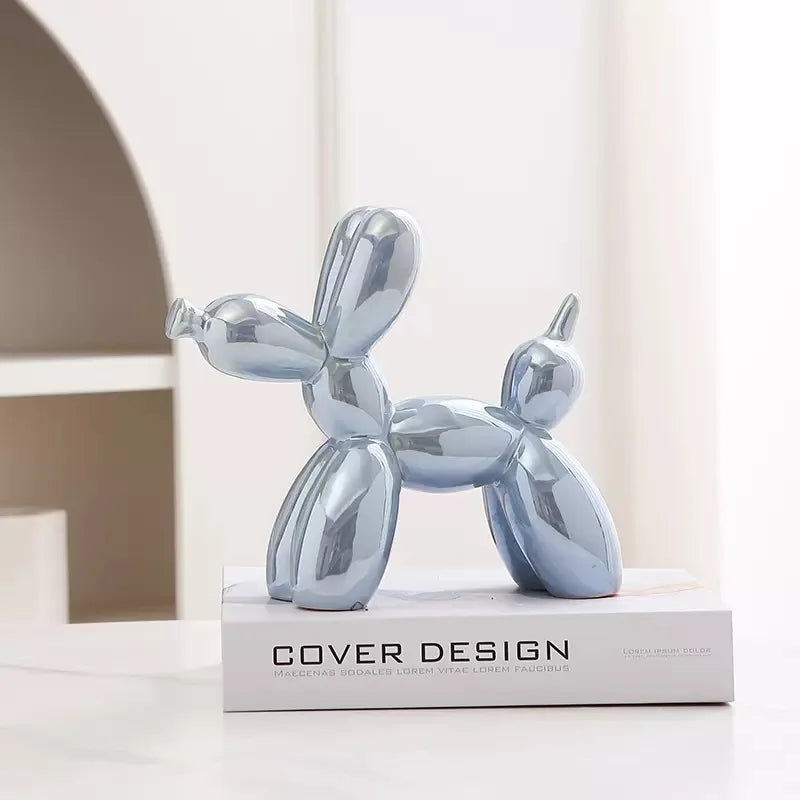 Variant image for 21cm Ceramic Balloon Dog Sculpture – Unique Abstract Home Office Decoration and Gift-7
