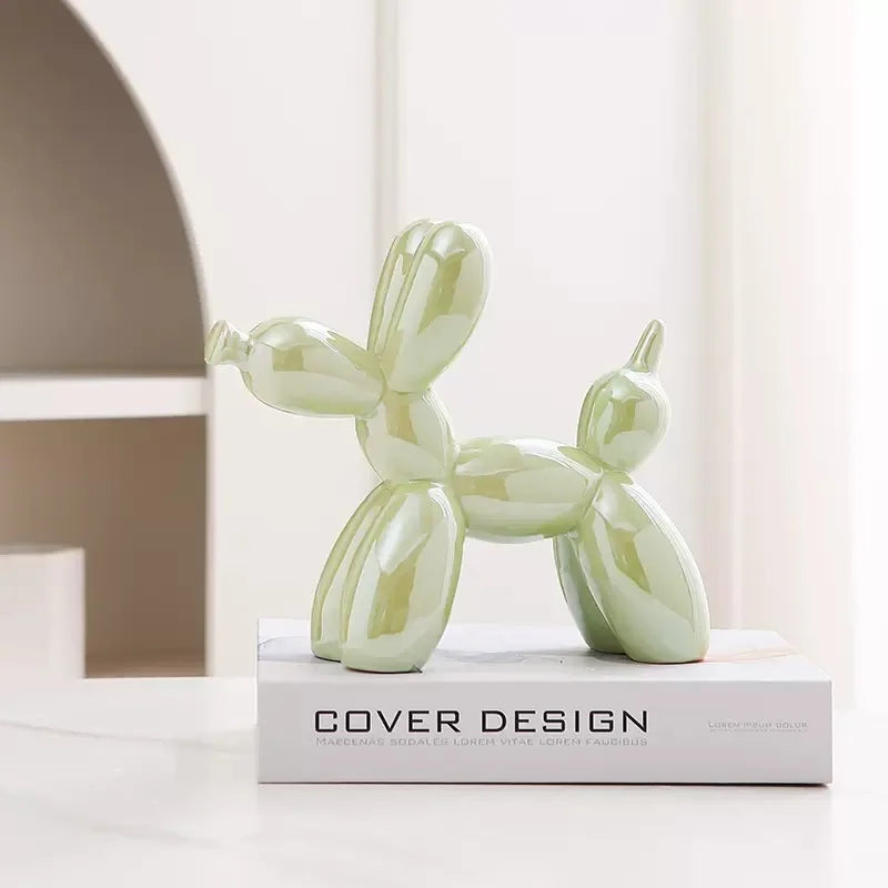 Variant image for 21cm Ceramic Balloon Dog Sculpture – Unique Abstract Home Office Decoration and Gift-5