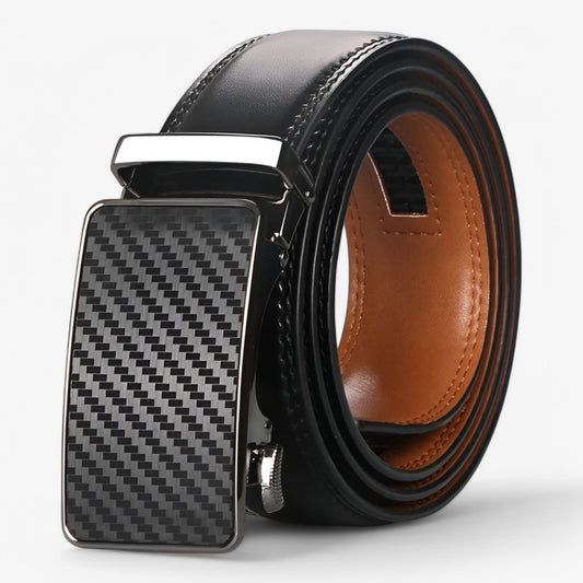 PU Leather Automatic Loop Belt – Versatile Casual and Formal Accessory for Men, Adjustable Fit-2