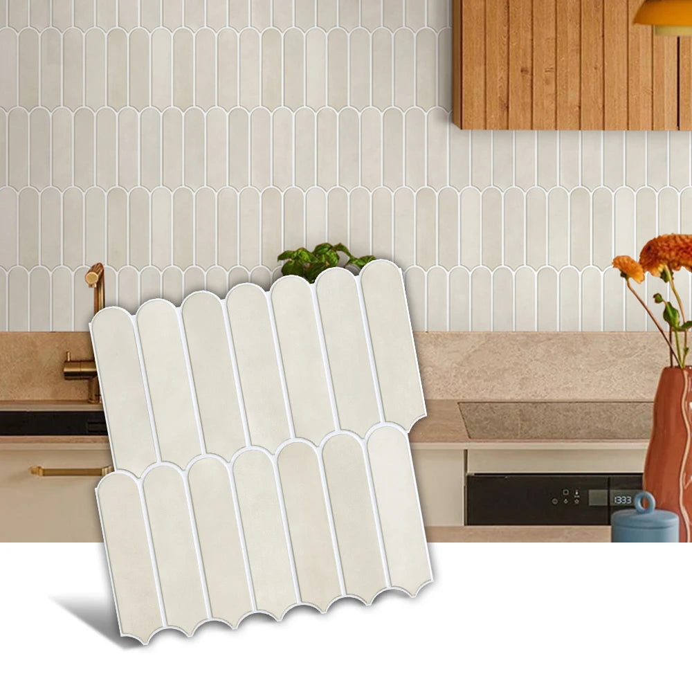 3D Decorative Peel and Stick Shower Tiles - Matte Fish Scale Vinyl Tile Stickers for Bathroom, Water and Mold Resistant, 30cm x 30cm-1
