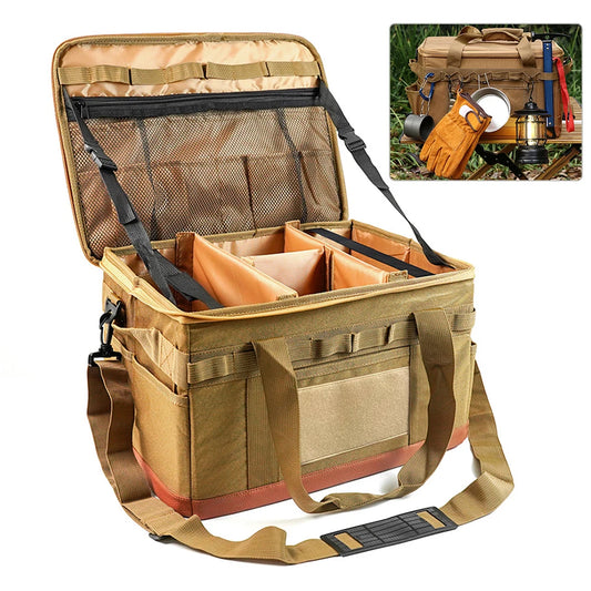 30L Camping Kitchen Organizer with Detachable Compartments – Durable Storage for Camping Gear and Cooking Supplies-1