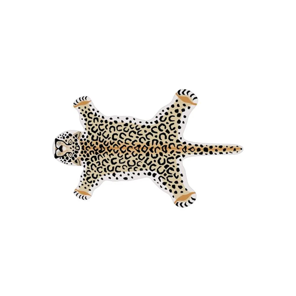 Variant image for Soft Pink Leopard Area Rug - Cozy Faux Cashmere Living Room Rugs with Unique Animal Pattern for Bedroom and Indoor Use-1