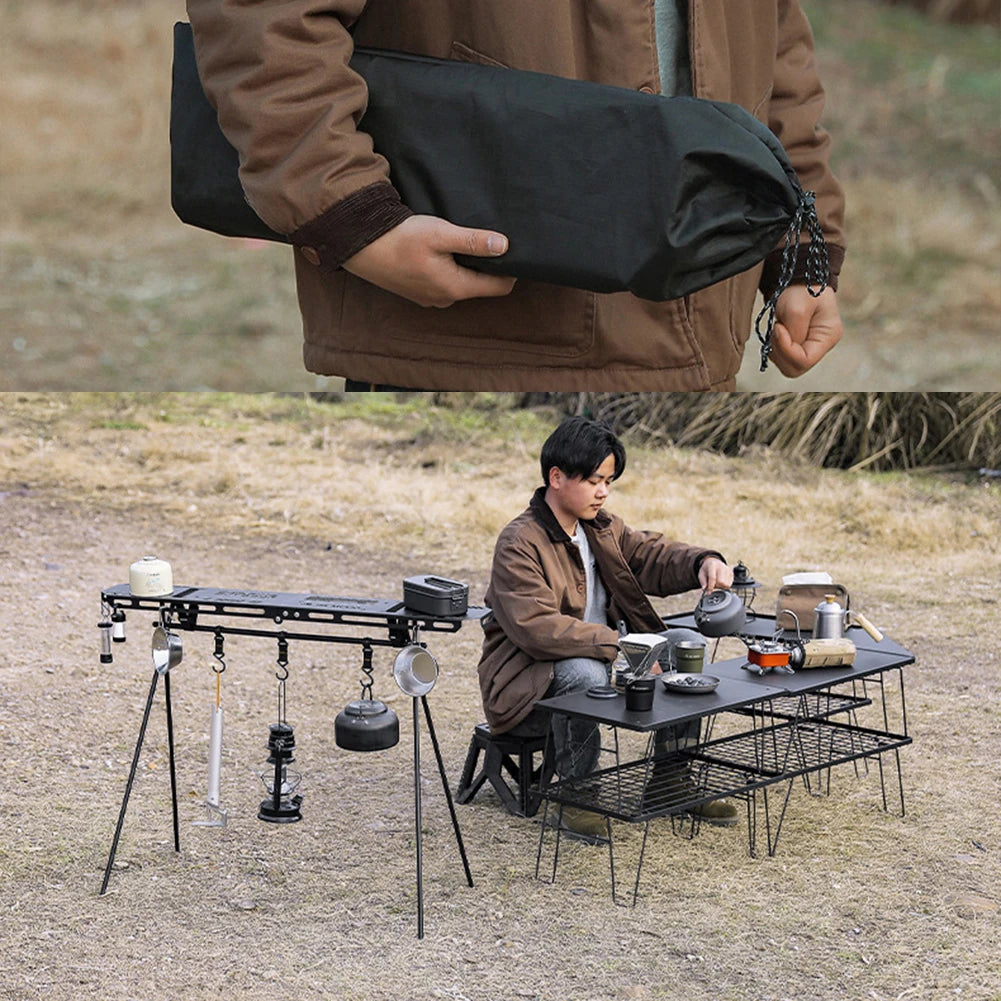 Foldable Camping Tripod Top Plate with Hanging Hole – Durable High Strength Gear for BBQs, Picnics, and Hiking Essentials-4