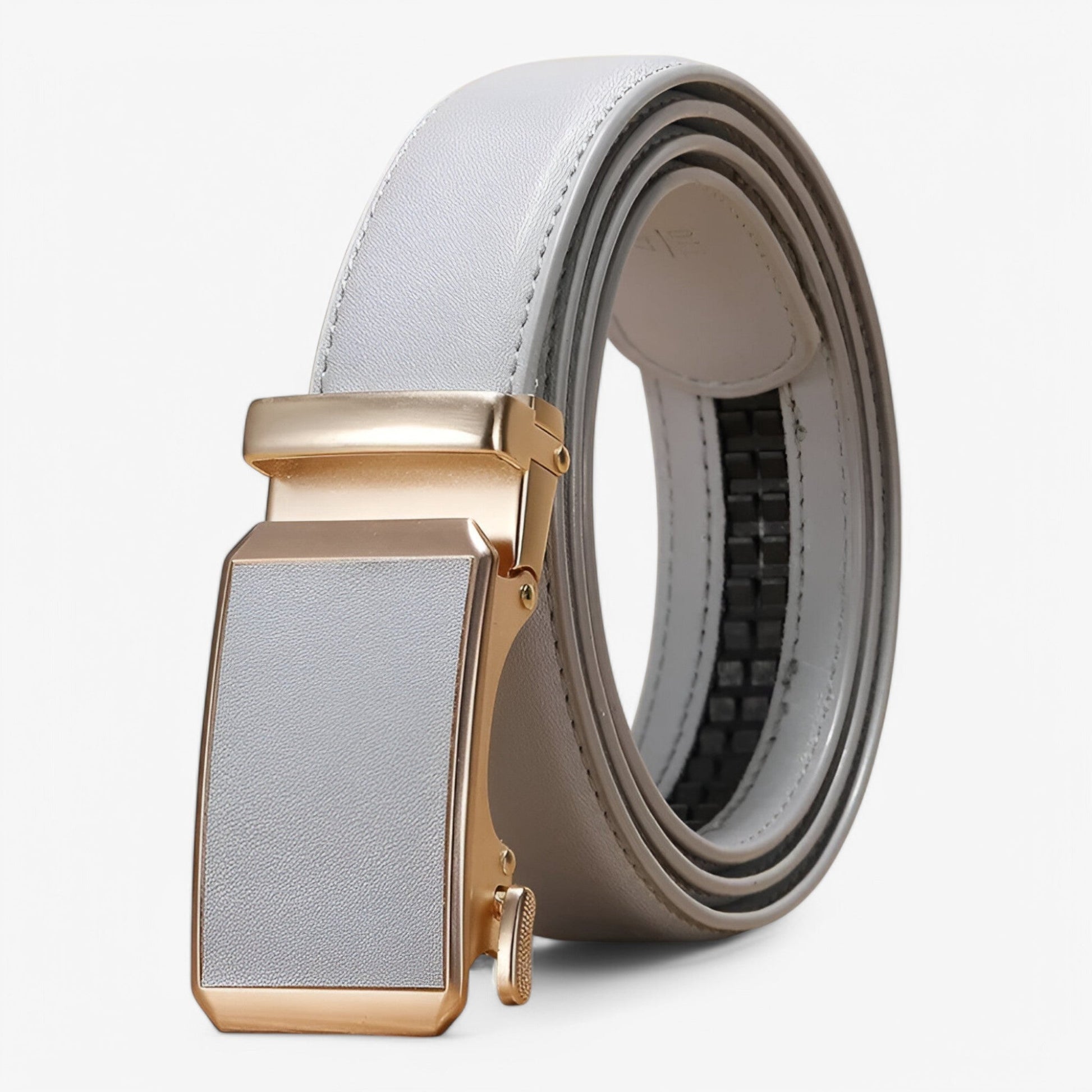 Adjustable Black Automatic Belt with Golden Loop – Eco-Friendly Fashion Accessory for Men and Women-3