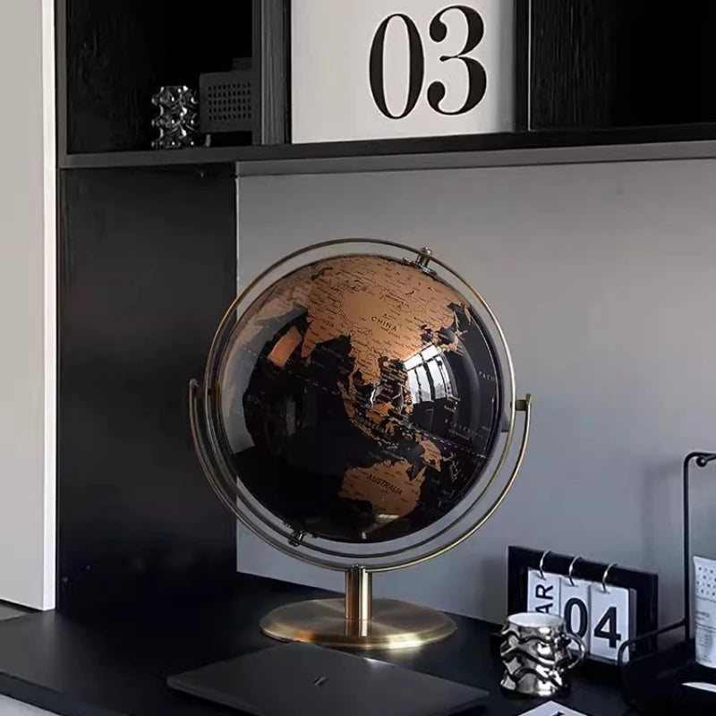 Rotating Desk Globe with Metal Base – Educational World Globe for Classroom and Home Learning, 12-Inch Diameter-1