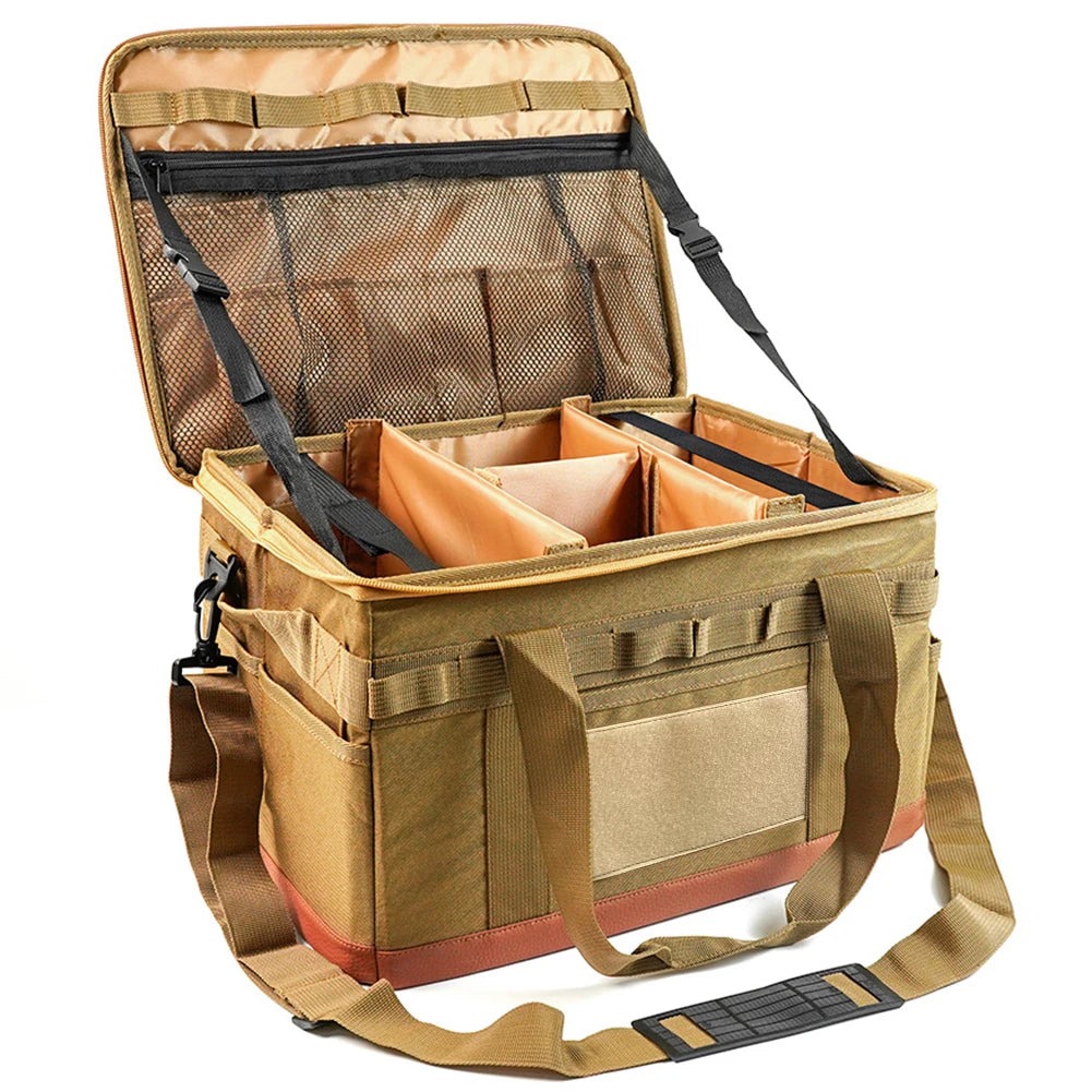 30L Camping Kitchen Organizer with Detachable Compartments – Durable Storage for Camping Gear and Cooking Supplies-4