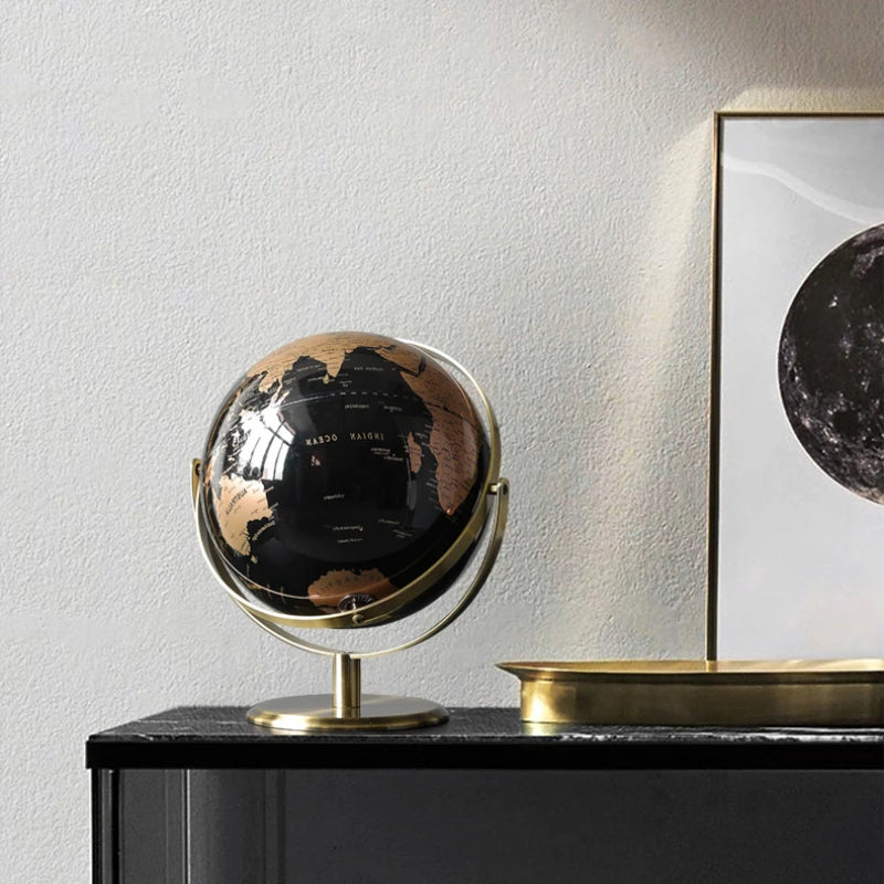 Rotating Desk Globe with Metal Base – Educational World Globe for Classroom and Home Learning, 12-Inch Diameter-4