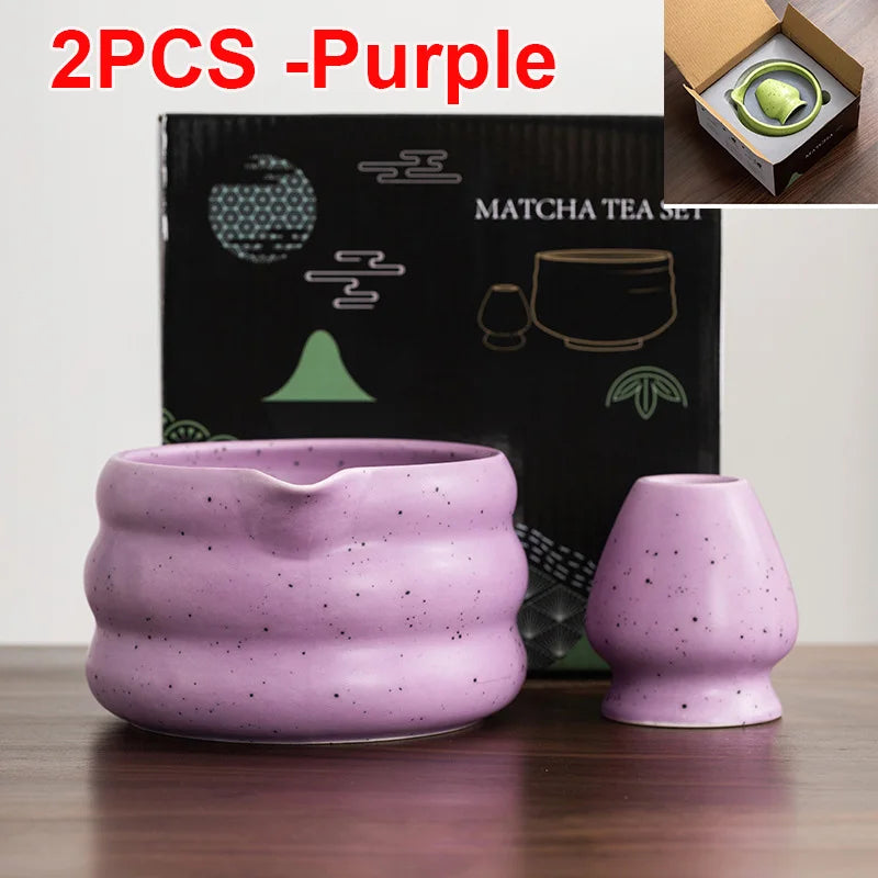 Variant image for Ceramic Matcha Bowl with Spout – Traditional Japanese Matcha Tea Bowl Set for Ceremonies, Includes Whisk Holder-8