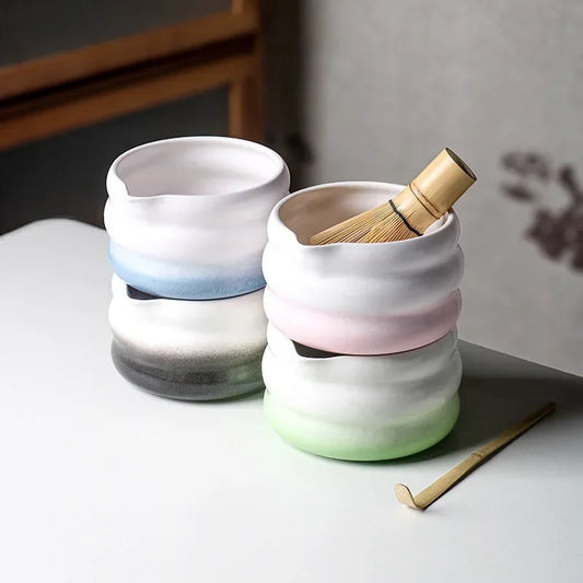 Ceramic Matcha Bowl with Spout – Traditional Japanese Matcha Tea Bowl Set for Ceremonies, Includes Whisk Holder-1