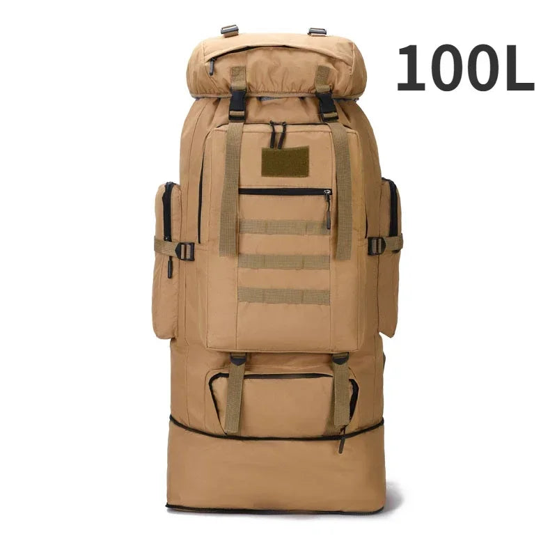 Variant image for Large Tactical Travel Backpack, Expandable 80L-100L, Waterproof Hiking and Camping Bag with High-Strength Buckles and Heavy-Duty Zippers-3